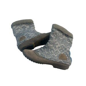Sorel Tremblant Boot Blue Gray Taupe Tweed Size US 7.5